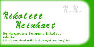 nikolett meinhart business card